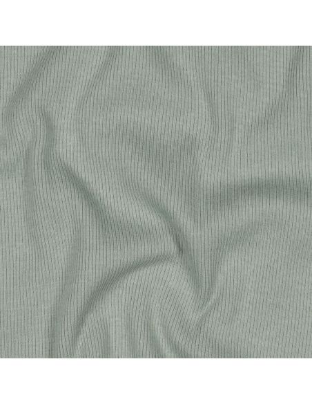 Tissu jersey bord côte côtelé - Vert de gris