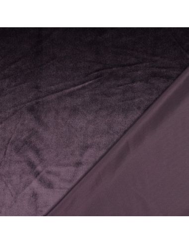 Tissu velours luxe d'ameublement - Aubergine