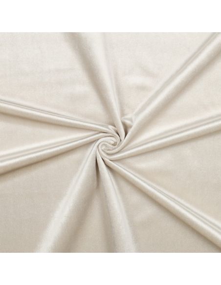 Tissu velours luxe d'ameublement - Écru