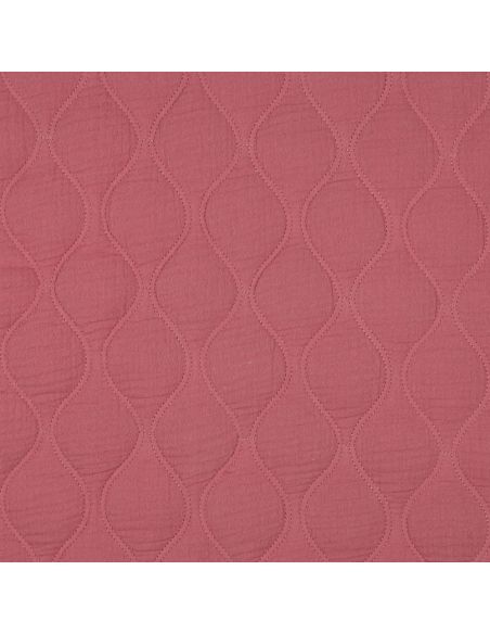 Tissu matelassé double gaze - Framboise