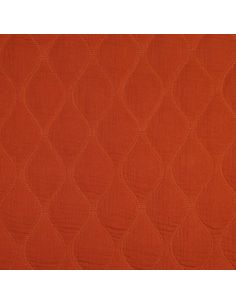 Tissu matelassé double gaze - Rouille 2