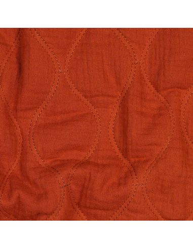 Tissu matelassé double gaze - Rouille