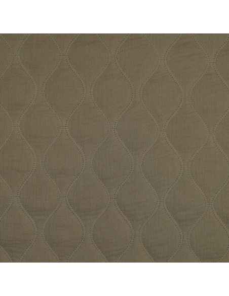 Tissu matelassé double gaze - Kaki