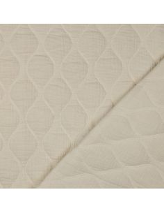 Tissu matelassé double gaze - Naturel
