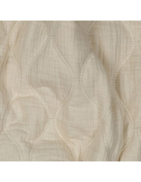 Tissu matelassé double gaze - Naturel