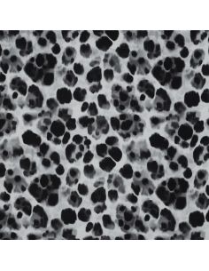 Tissu viscose effet satiné - Animal noir 2