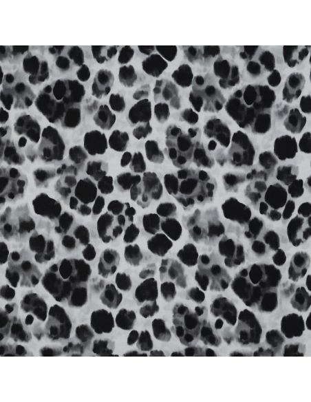 Tissu viscose effet satiné - Animal noir