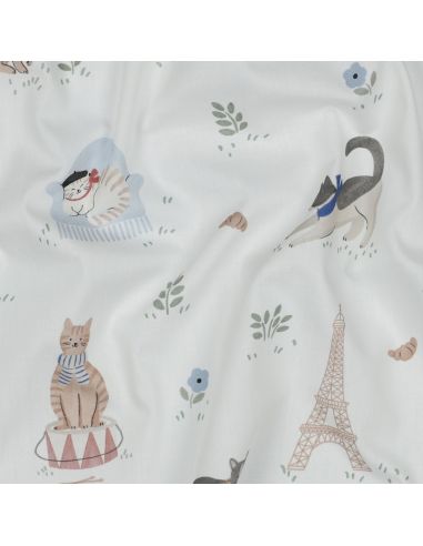 Tissu popeline de coton - Vive la France