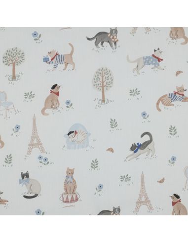 Tissu popeline de coton - Vive la France