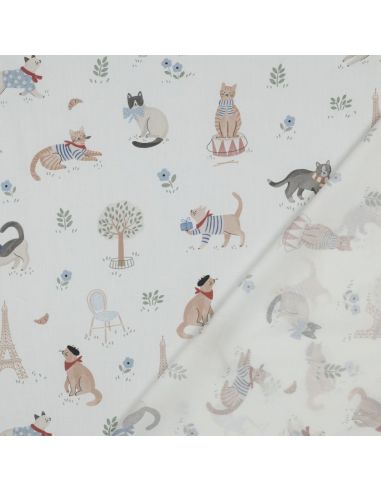 Tissu popeline de coton - Vive la France