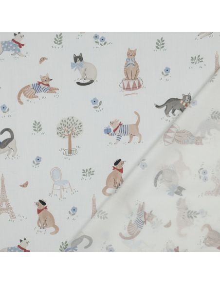 Tissu popeline de coton - Vive la France