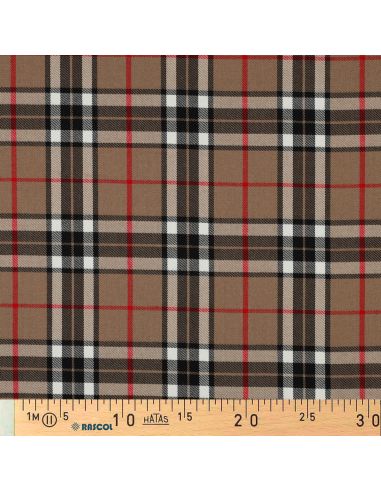 Tissus tartan écossais - Camel
