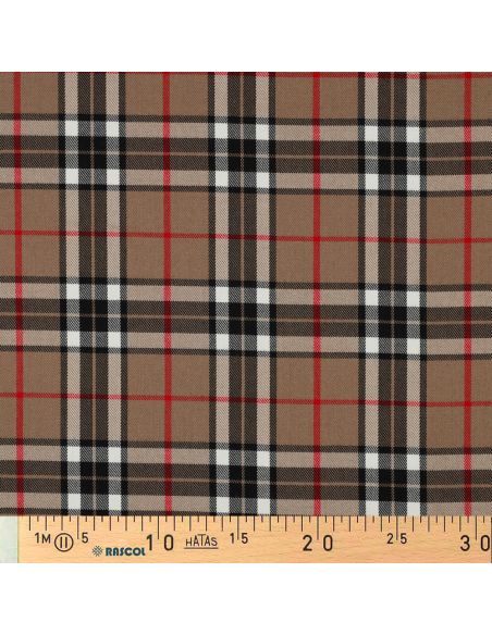Tissus tartan écossais - Camel