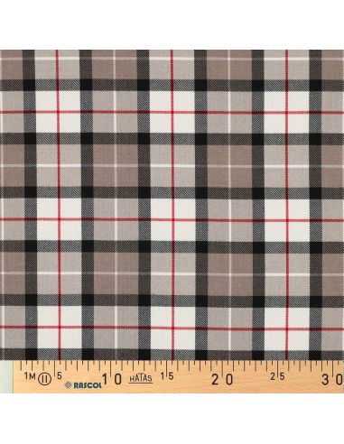 Tissus tartan écossais - Taupe et noir