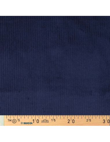 Tissu velours côtelé coton - Bleu marine
