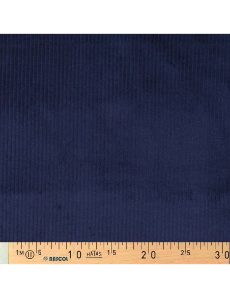 Tissu velours côtelé coton - Bleu marine