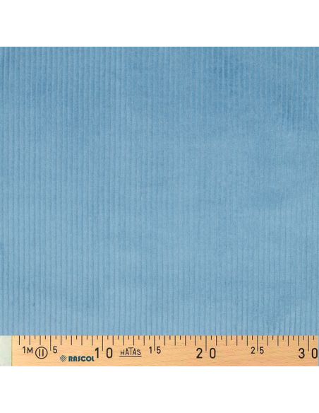 Tissu velours côtelé coton - Bleu