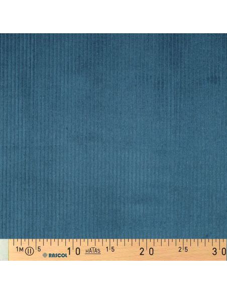 Tissu velours côtelé coton - Bleu pétrole