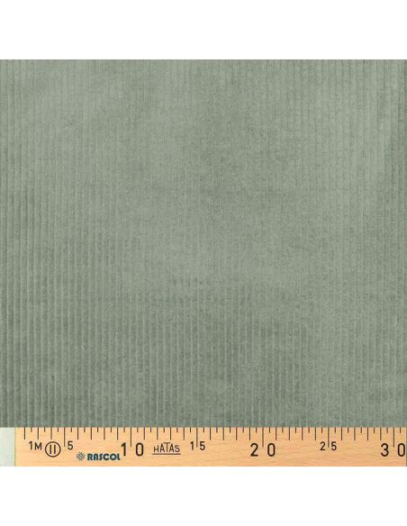 Tissu velours côtelé coton - Vert sauge
