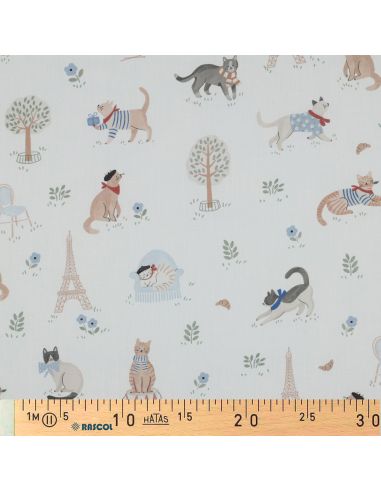 Tissu popeline de coton - Vive la France
