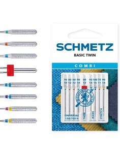 Aiguilles assortiment Combi Basic Twin Schmetz
