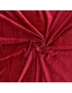 Tissu velours stretch - Rouge