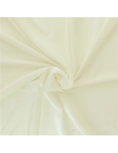 Tissu velours stretch - Écru