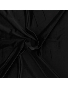 Tissu velours stretch - Noir
