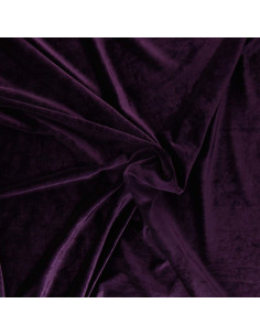 Tissu velours stretch - Violet