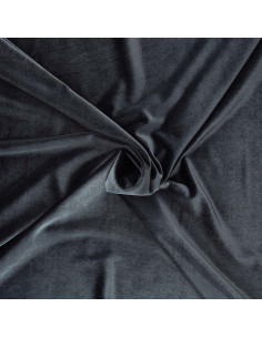 Tissu velours stretch - Anthracite
