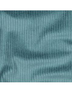 Tissu velours côtelé coton - Bleu pétrole léger 2