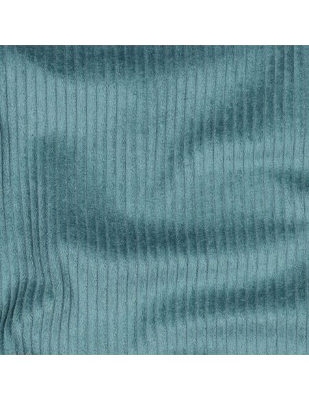 Tissu velours côtelé coton - Bleu pétrole léger