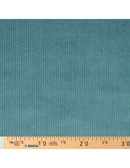 Tissu velours côtelé coton - Bleu pétrole léger