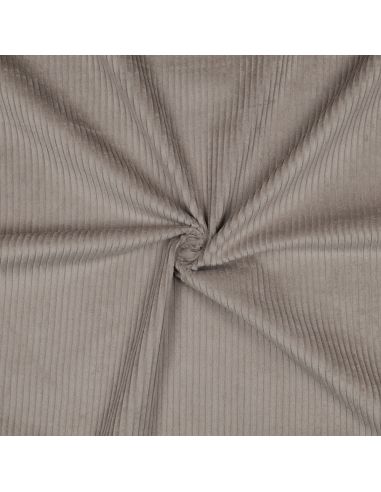 Tissu velours côtelé coton - Taupe