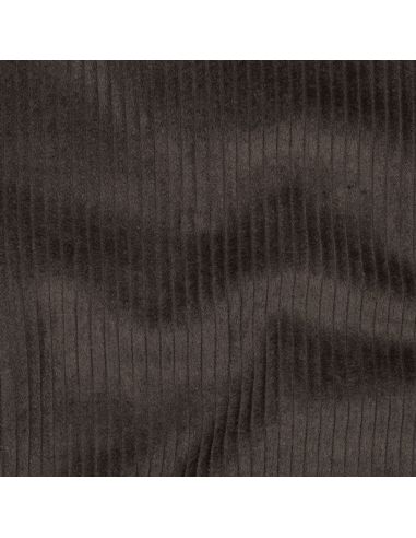 Tissu velours côtelé coton - Marron