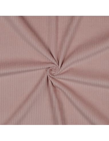 Tissu velours côtelé coton - Vieux rose