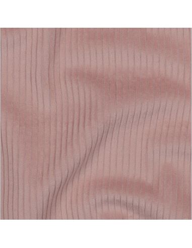 Tissu velours côtelé coton - Vieux rose