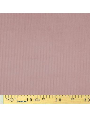 Tissu velours côtelé coton - Vieux rose
