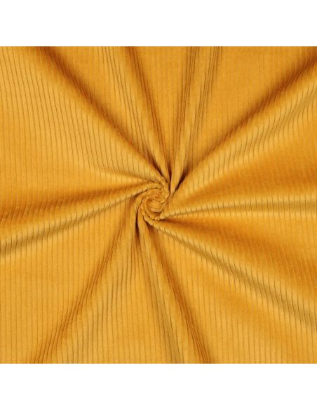 Tissu velours côtelé coton - Jaune