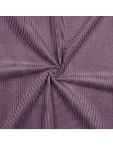 Tissu velours côtelé coton - Mauve