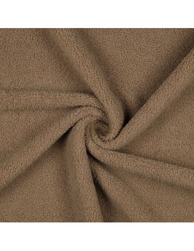 Tissu polaire Teddy double face - Mocha