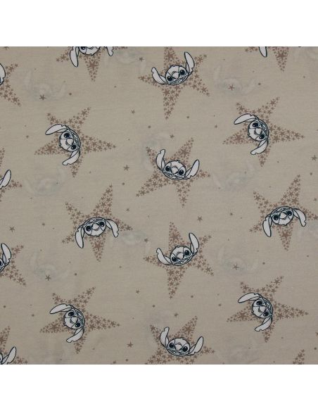 Tissu jersey Lilo & Stitch - Étoiles beige