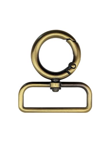 Mousqueton pivotant rond - Bronze 40 x 20 mm