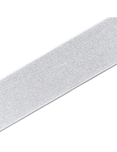 Elastique Color blanc et argent 50 mm