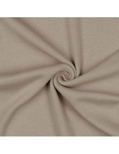 Tissu jersey bord côte côtelé - Sable