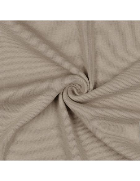 Tissu jersey bord côte côtelé - Sable
