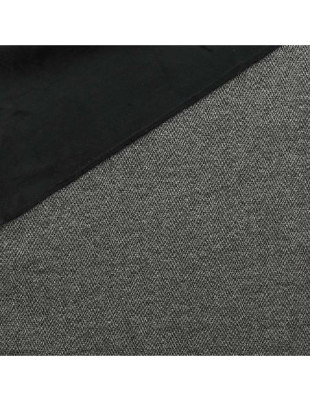 Tissu manteau lainage chevrons - Noir