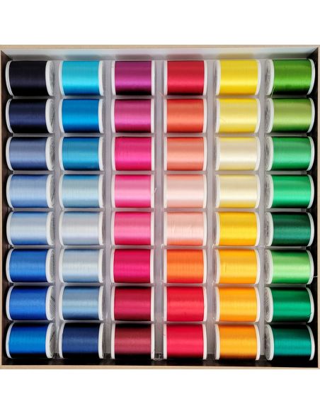 Coffret fils à broder machine Rayon Madeira 1000 m - Blanc