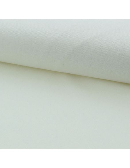 Toile de coton canvas demi-natté - Blanc cassé