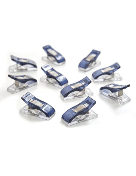 Set de 30 pinces tissus - Collection fleurs bleues